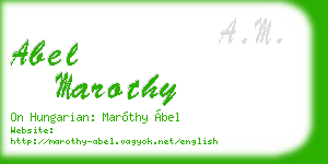 abel marothy business card